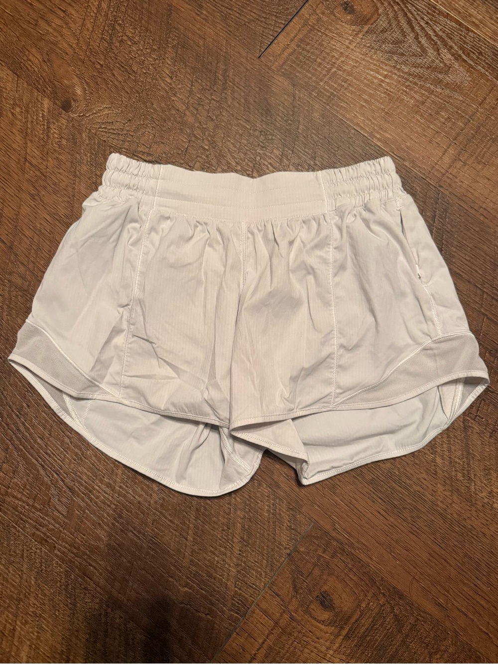 Light Gray Women's Athletic Shorts - Comfortable Run & Gym Shorts